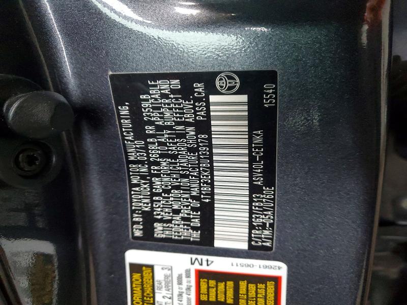 Продажа на аукционе авто 2011 Toyota Camry, vin: 4T1BF3EK7BU139178, номер лота: 51978296
