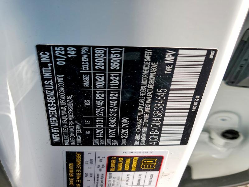 52662246 :رقم المزاد ، 4JGFB4GB4SB384645 vin ، 2025 Mercedes-benz Gle مزاد بيع