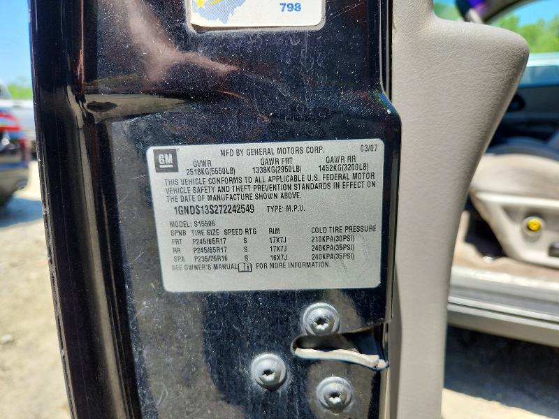 2007 Chevrolet Trailblazer მანქანა იყიდება აუქციონზე, vin: 1GNDS13S272242549, აუქციონის ნომერი: 53781246