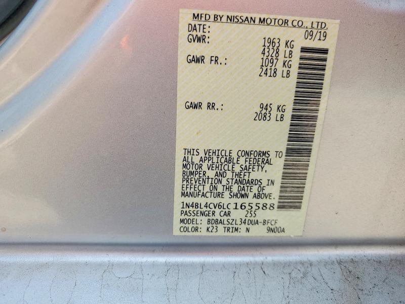 Продажа на аукционе авто 2020 Nissan Altima, vin: 1N4BL4CV6LC165588, номер лота: 51920906