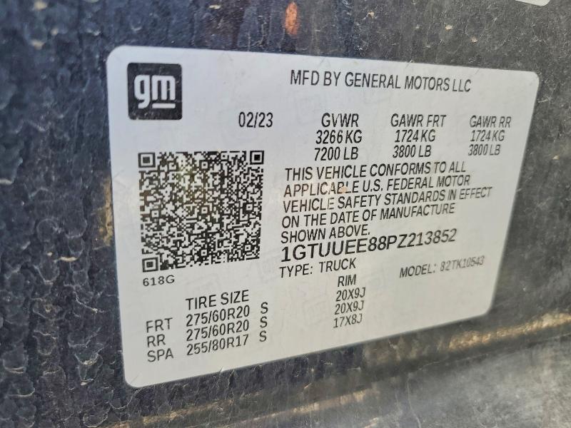 Aukcja sprzedaży 2023 Gmc Sierra, vin: 1GTUUEE88PZ213852, numer aukcji: 52218996