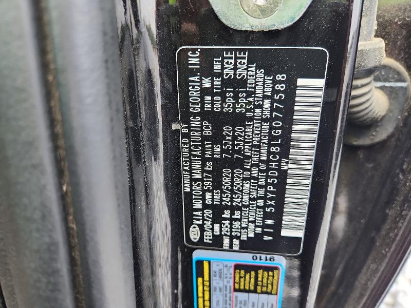 Aukcja sprzedaży 2020 Kia Telluride, vin: 5XYP5DHC8LG077588, numer aukcji: 54147936