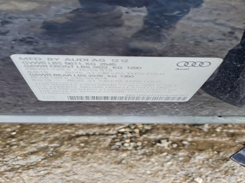 Aukcja sprzedaży 2013 Audi Q5, vin: WA1WGAFP5DA046787, numer aukcji: 51633166