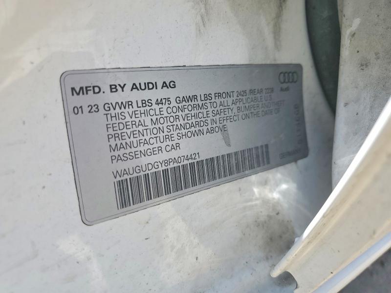 Aukcja sprzedaży 2023 Audi A3, vin: WAUGUDGY8PA074421, numer aukcji: 53048086