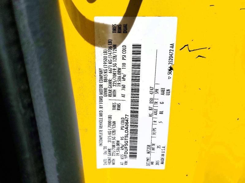 Продажа на аукционе авто 2020 Ford F550, vin: 1FDUF5GT5LDA06477, номер лота: 52232106