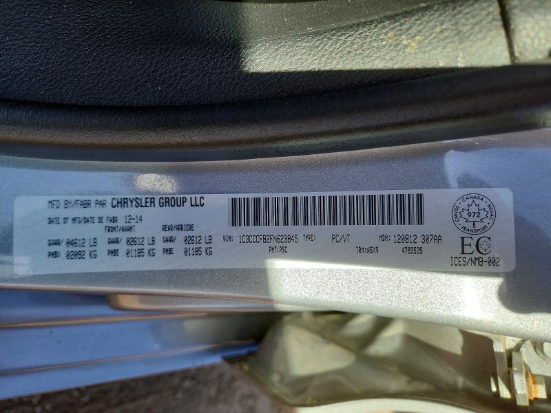 Auction sale of the 2015 Chrysler 200, vin: 1C3CCCFB2FN623845, lot number: 52713696