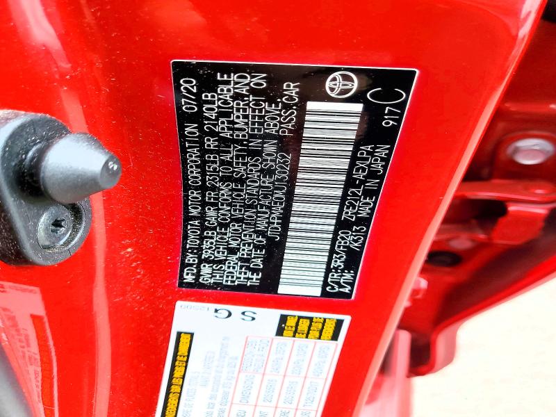 Aukcja sprzedaży 2021 Toyota Corolla, vin: JTDHPMAE0MJ130232, numer aukcji: 54485426