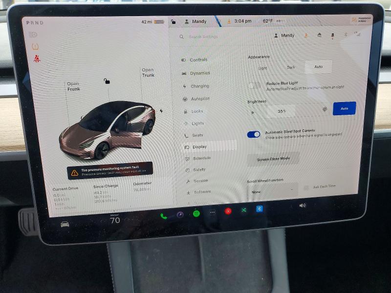 52175146 :رقم المزاد ، 5YJ3E1EA2MF078051 vin ، 2021 Tesla Model 3 مزاد بيع