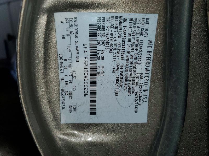 Продаж на аукціоні авто 2003 Ford Taurus, vin: 1FAFP52U23A155236, номер лоту: 53379306