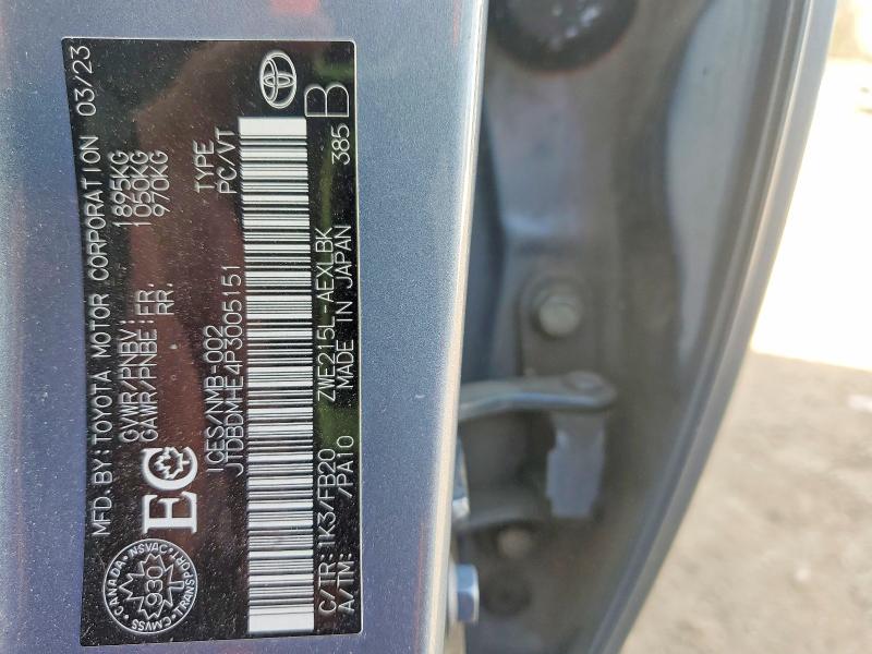Aukcja sprzedaży 2023 Toyota Corolla Hybrid, vin: JTDBDMHE4P3005151, numer aukcji: 50934646