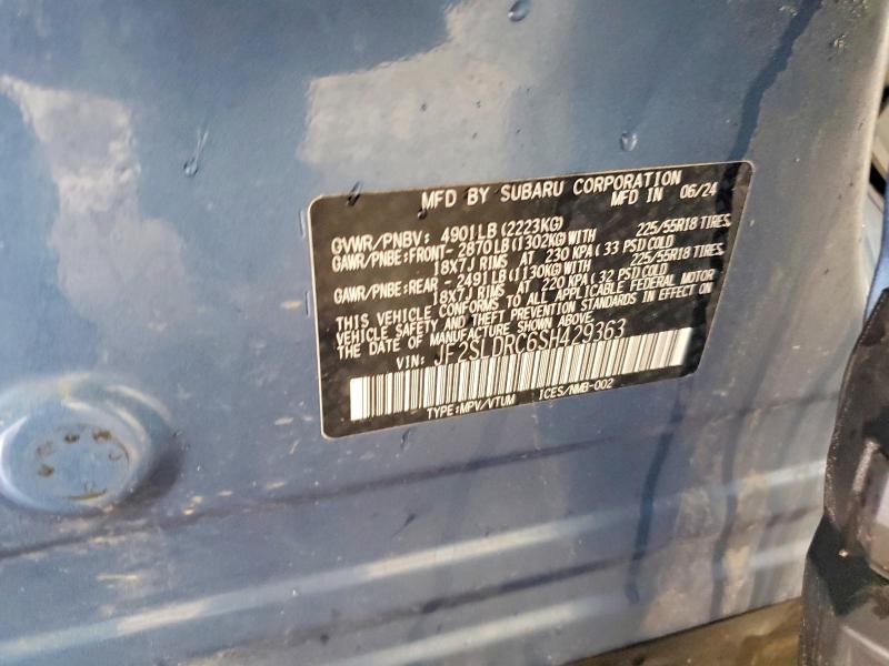 54635226 :رقم المزاد ، JF2SLDRC6SH429363 vin ، 2025 Subaru Forester مزاد بيع