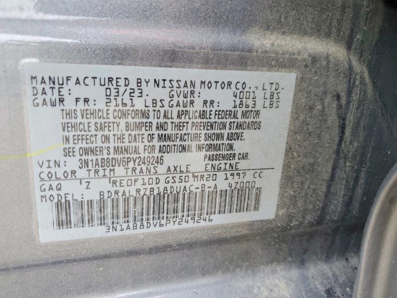 Продажа на аукционе авто 2023 Nissan Sentra, vin: 3N1AB8DV6PY249246, номер лота: 52606746