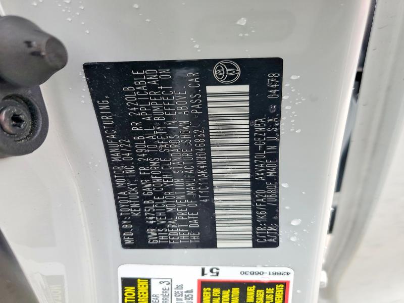 Продажа на аукционе авто 2022 Toyota Camry, vin: 4T1C11AK4NU046832, номер лота: 52700236