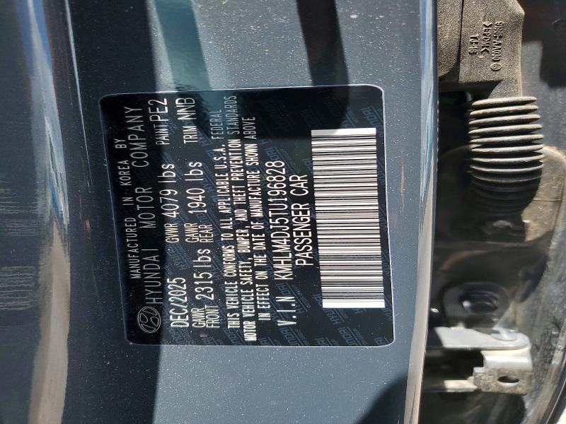 53958886 :رقم المزاد ، KMHLM4DJ5TU196828 vin ، 2026 Hyundai Elantra Hybrid مزاد بيع