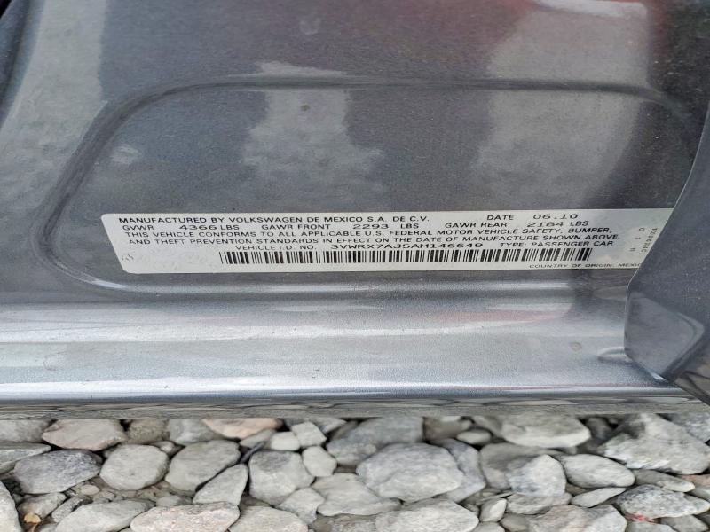 53298986 :رقم المزاد ، 3VWRX7AJ5AM146649 vin ، 2010 Volkswagen Jetta مزاد بيع