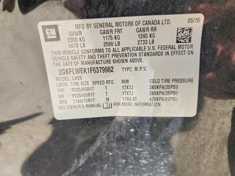 Продаж на аукціоні авто 2015 Gmc Terrain, vin: 2GKFLWEK1F6379982, номер лоту: 54862326