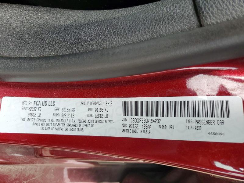 2016 Chrysler 200 მანქანა იყიდება აუქციონზე, vin: 1C3CCCFB0GN194237, აუქციონის ნომერი: 53934976