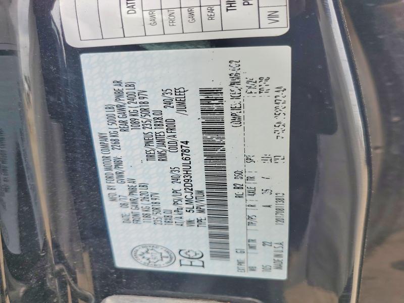 Продажа на аукционе авто 2017 Lincoln Mkc, vin: 5LMCJ2D93HUL67874, номер лота: 54065816