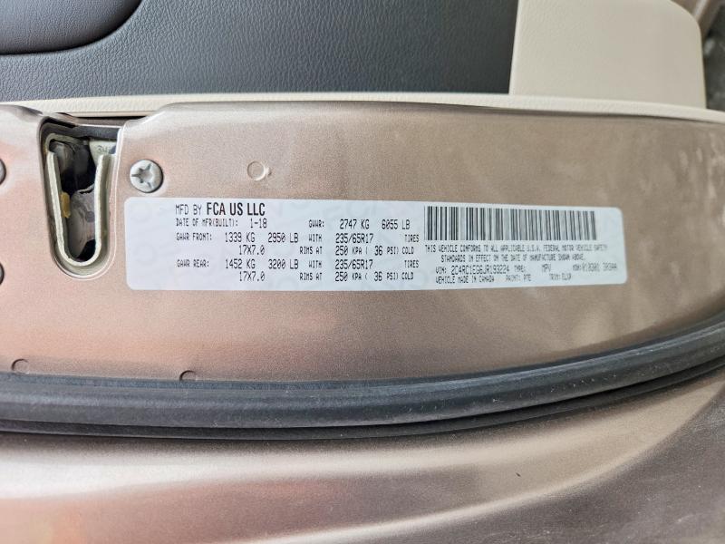 Aukcja sprzedaży 2018 Chrysler Pacifica, vin: 2C4RC1EG6JR193224, numer aukcji: 54140426