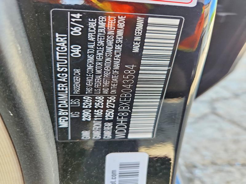 52815766 :رقم المزاد ، WDDHF8JBXEB043584 vin ، 2014 Mercedes-benz E مزاد بيع