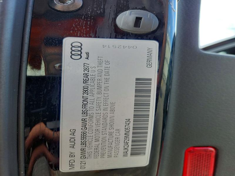 53807466 :رقم المزاد ، WAUK2AF29MN057434 vin ، 2021 Audi A6 مزاد بيع