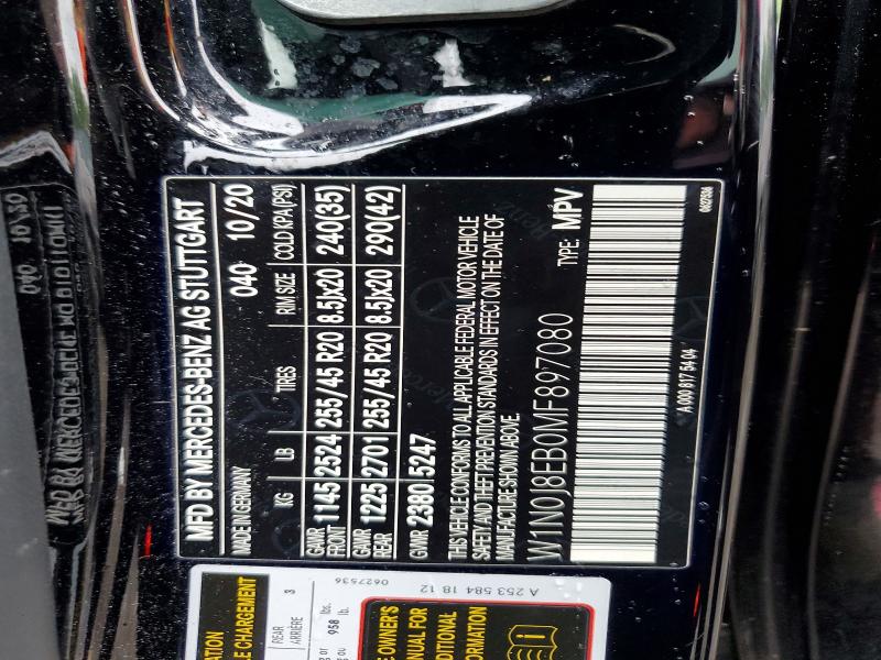 Продаж на аукціоні авто 2021 Mercedes-benz Glc Coupe, vin: W1N0J8EB0MF897080, номер лоту: 54667746