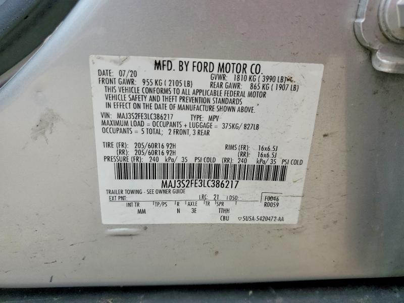 Aukcja sprzedaży 2020 Ford Ecosport, vin: MAJ3S2FE3LC386217, numer aukcji: 53946406