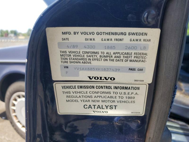 Продаж на аукціоні авто 1989 Volvo 245, vin: YV1AX885XK1837439, номер лоту: 54173376
