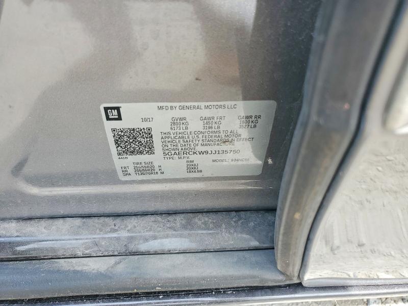 Aukcja sprzedaży 2018 Buick Enclave, vin: 5GAERCKW9JJ135750, numer aukcji: 52350016