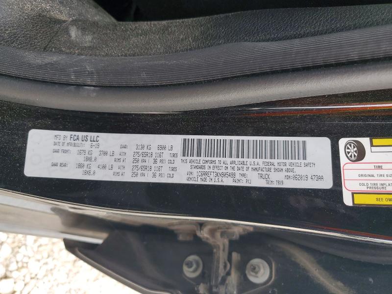 Aukcja sprzedaży 2019 Ram 1500, vin: 1C6RREFT3KN905499, numer aukcji: 54533646