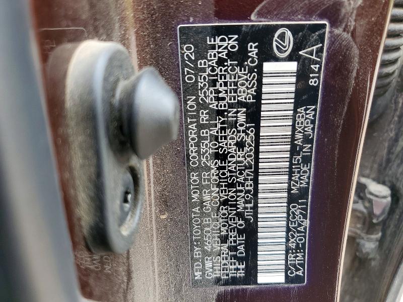 Aukcja sprzedaży 2020 Lexus Ux, vin: JTHL9JBH7L2032561, numer aukcji: 54176136