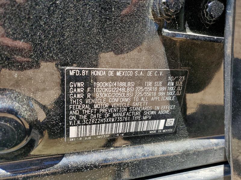 Aukcja sprzedaży 2024 Honda Hr-v, vin: 3CZRZ2H5XRM735761, numer aukcji: 53743766