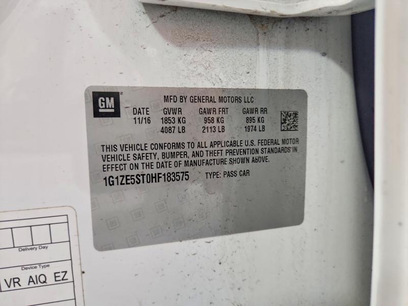 Продаж на аукціоні авто 2017 Chevrolet Malibu, vin: 1G1ZE5ST0HF183575, номер лоту: 54047316