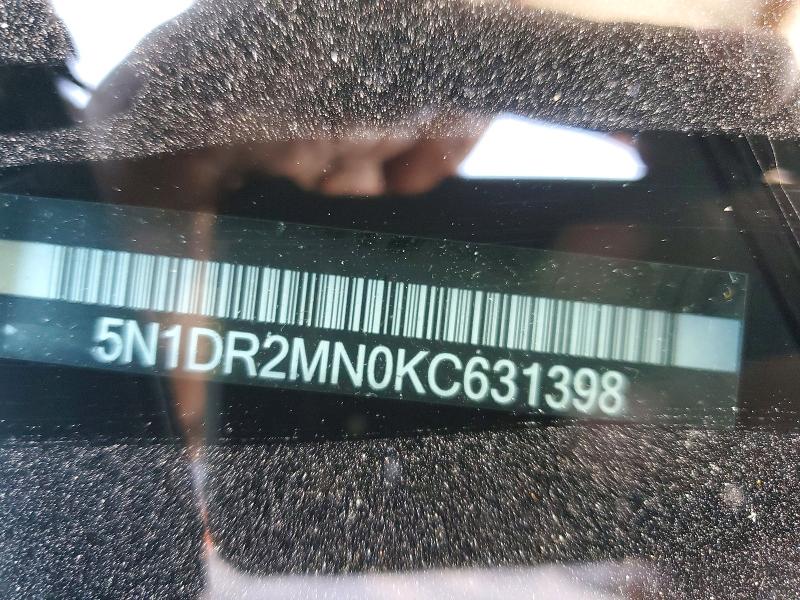 Продаж на аукціоні авто 2019 Nissan Pathfinder, vin: 5N1DR2MN0KC631398, номер лоту: 52335386