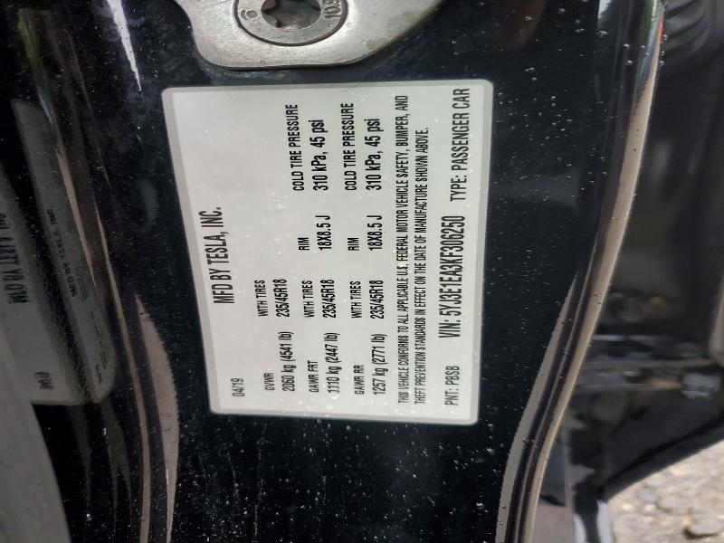 Продажа на аукционе авто 2019 Tesla Model 3, vin: 5YJ3E1EA3KF306250, номер лота: 54611126