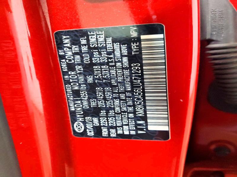 Aukcja sprzedaży 2020 Hyundai Kona, vin: KM8K5CA56LU471293, numer aukcji: 52491296