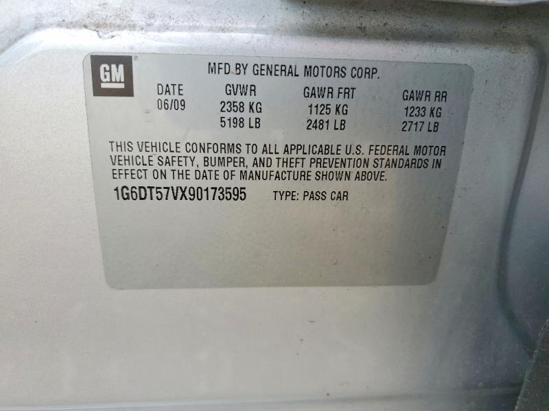 53391586 :رقم المزاد ، 1G6DT57VX90173595 vin ، 2009 Cadillac Cts مزاد بيع