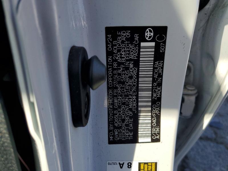 Aukcja sprzedaży 2024 Toyota Corolla Hybrid, vin: JTDBCMFE7RJ029982, numer aukcji: 52487496