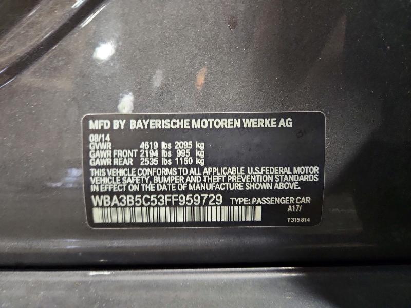 Продажа на аукционе авто 2015 Bmw 328, vin: WBA3B5C53FF959729, номер лота: 54918156