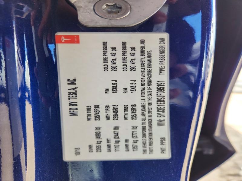 Продажа на аукционе авто 2018 Tesla Model 3, vin: 5YJ3E1EB9JF095191, номер лота: 54239306