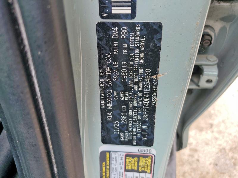 55387576 :رقم المزاد ، 3KPFT4DE4TE254630 vin ، 2026 Kia K4 مزاد بيع