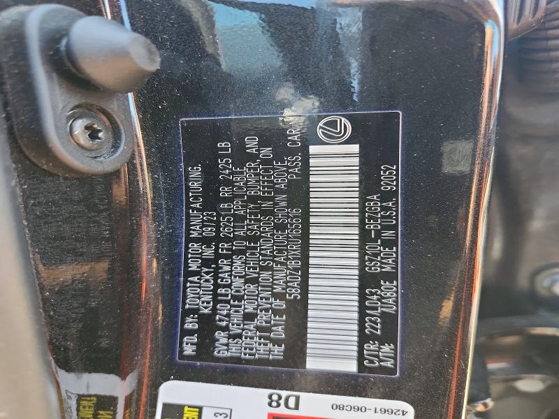 Продаж на аукціоні авто 2024 Lexus Es 350, vin: 58ADZ1B1XRU165616, номер лоту: 53104296