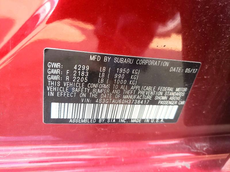 Продажа на аукционе авто 2017 Subaru Impreza, vin: 4S3GTAU60H3738417, номер лота: 52241916