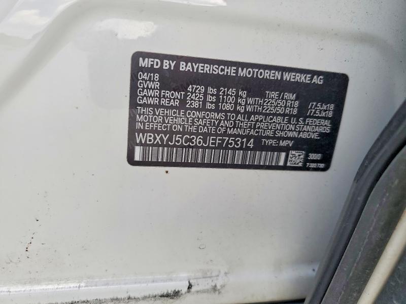 Aukcja sprzedaży 2018 Bmw X2, vin: WBXYJ5C36JEF75314, numer aukcji: 53358736