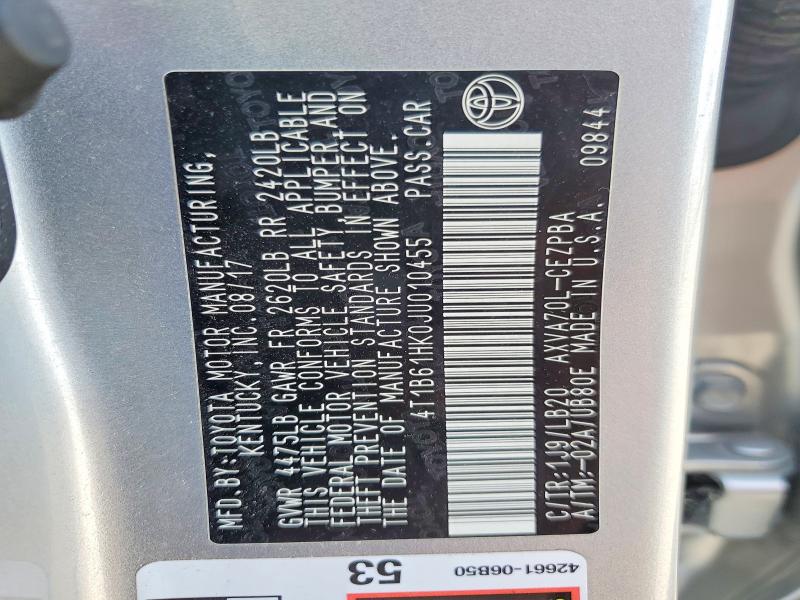 2018 Toyota Camry მანქანა იყიდება აუქციონზე, vin: 4T1B61HK0JU010455, აუქციონის ნომერი: 52785306