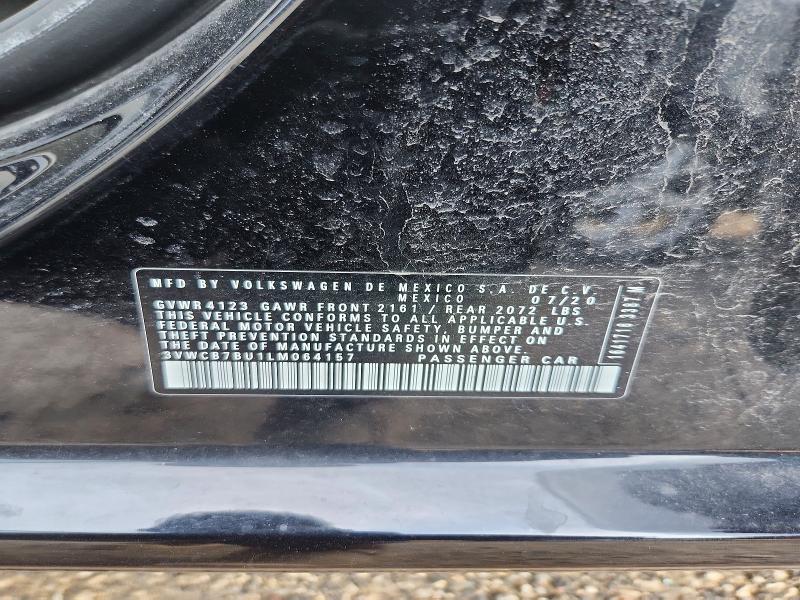 Продаж на аукціоні авто 2020 Volkswagen Jetta, vin: 3VWCB7BU1LM064157, номер лоту: 53907186