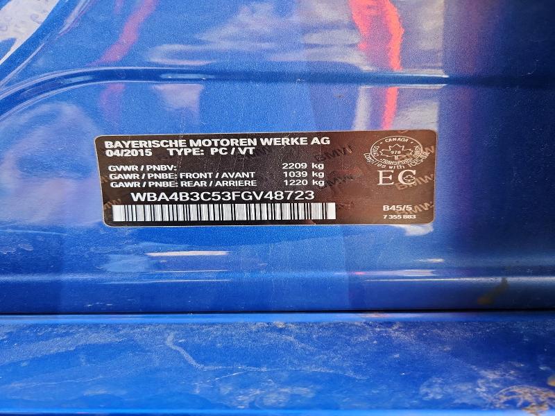 Aukcja sprzedaży 2015 Bmw 435, vin: WBA4B3C53FGV48723, numer aukcji: 51478876