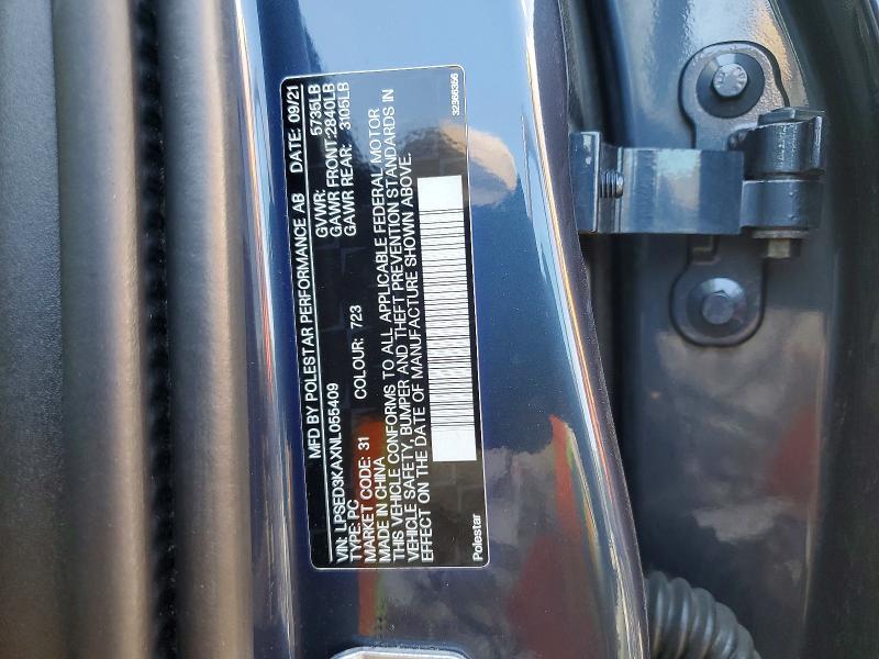 Aukcja sprzedaży 2022 Polestar 2, vin: LPSED3KAXNL055409, numer aukcji: 54214846