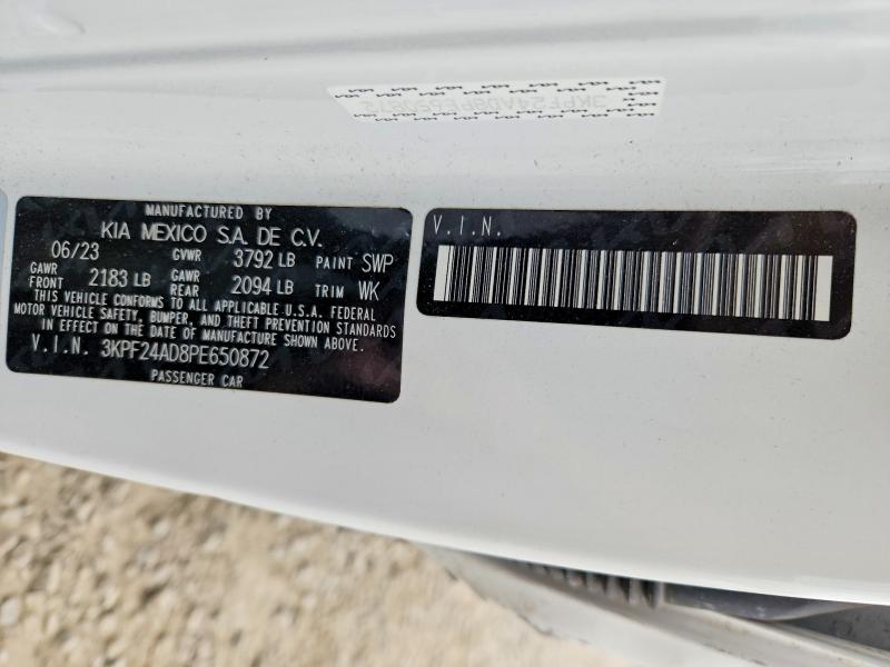 51894816 :رقم المزاد ، 3KPF24AD8PE650872 vin ، 2023 Kia Forte مزاد بيع