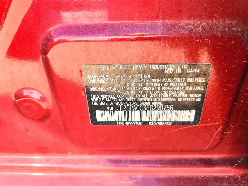 Продажа на аукционе авто 2014 Subaru Xv Crosstrek, vin: JF2GPACC3EG290756, номер лота: 54517336